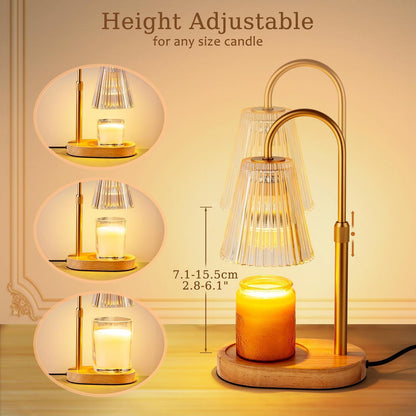Candle Warmer Lamp with Timer - Electric Candles Wax Warmers Glass Lamps5