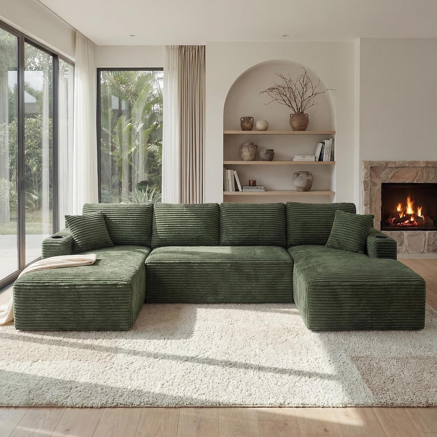 125-cloud-boneless-couch-u-shaped-modular-sectional-sofa-green