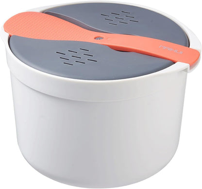 Microwave Rice Cooker, 2L Microwave Rice Steamer Pasta Cooker, Food Grade PP Microwave Rice Cooker, Strainer and Steamer Pot Set,4Pcs(Color:Orange), 22351076 | Food Grade PP Microwave Rice Cooker, Strainer and Steamer Pot Set,4Pcs, 223510761