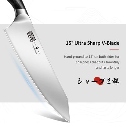 3-Piece Knife Set, Ultra Sharp Japanese Kitchen Chef Knife Set | High Carbon Powder Steel Kitchen Knife Set, Professional Cooking Knives Set with Ergonomic Pakkawood Handle, Excellent Gift3
