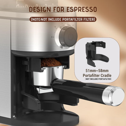 Burr Coffee Grinder, Electric Conical Coffee Bean Grinder with 30 Adjustable Grind Settings for 2-12 Cups, Sliver & Black4