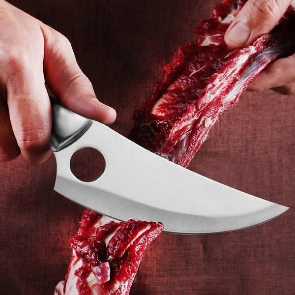 Meat Cleaver Knife, Stainless Steel Boning Knife Kitchen Chef Knife Meat Cleaver Outdoor Camping Cooking Cutter Butcher Knife Kitchen Tool (Color : Boning Knife)3