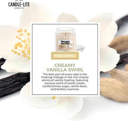 Fall Scented Candles, Creamy Vanilla Swirl, 18 Oz Jar, Proudly Poured in the USA, Aromatherapy Candle, Single-Wick with 110 Hours of Burn Time, Perfect for Creating a Relaxing Ambiance5