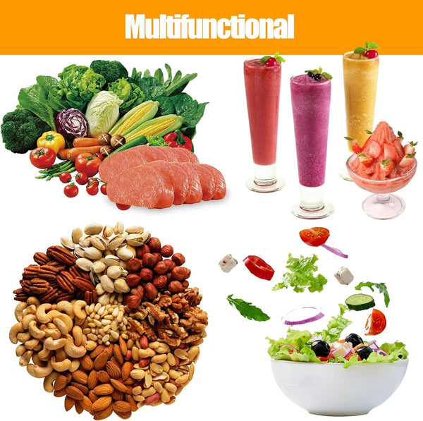 Commercial Food Processor Cutter, Multifunction Meat Vegetable Chopper, 32L Capacity Fruit Blender, Stainless Steel Meatball Beater, Ideal for Vegetable Fruits Grains Peanut Ginger Garlic7