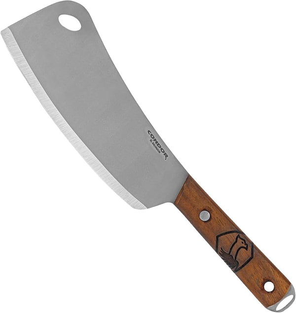 Tool & Knife Cleaver Knife - Blasted Satin Finish - 1075 High Carbon Steel - Walnut Rivet Handle - 7.17 in Blade - 8.47Oz (2.2Mm Thick)1