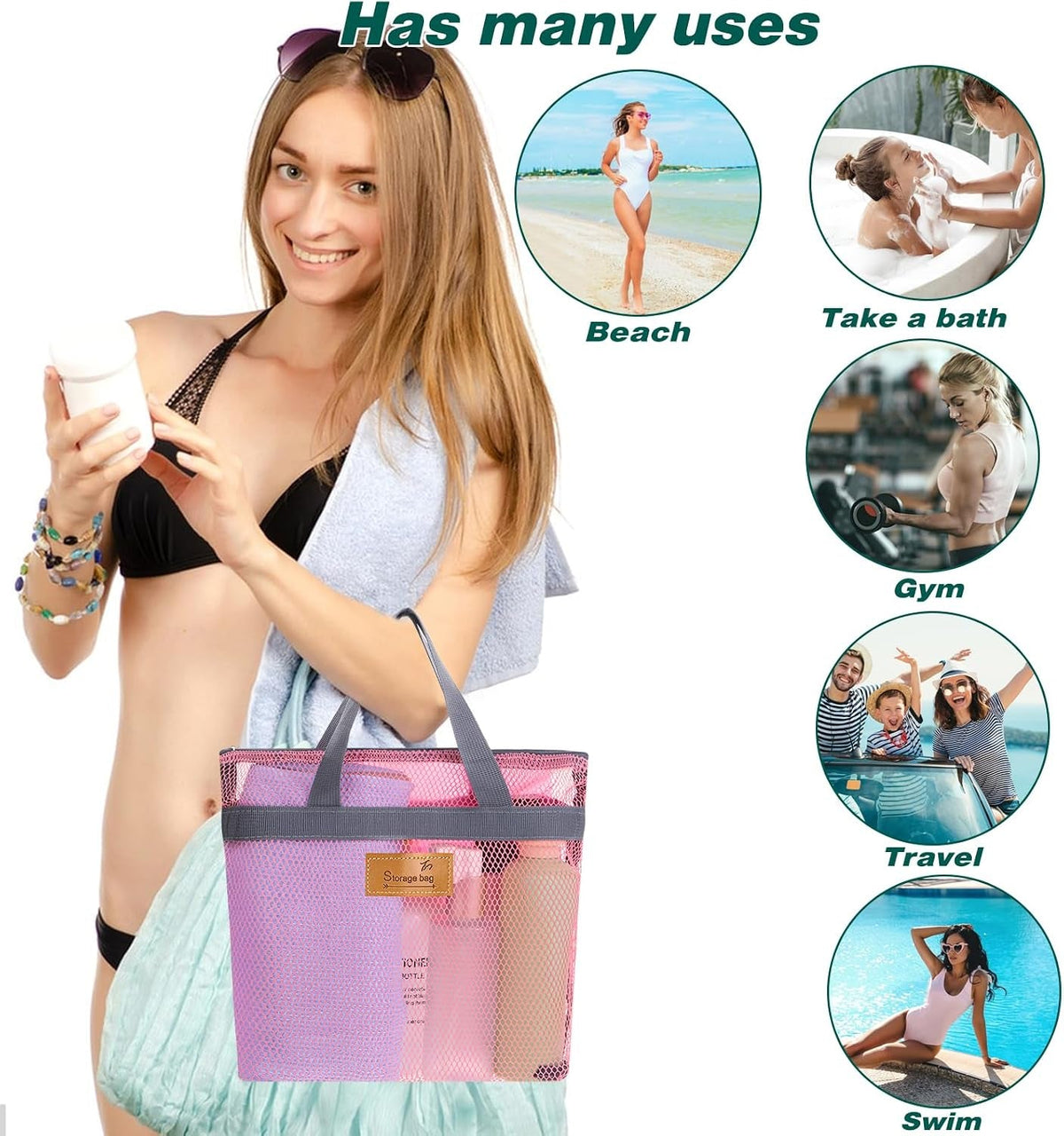 portable-gym-shower-bag-mesh-shower-caddy-bag-quick-dry-hanging-toiletry-and-bath-organizer-with-zipper-for-college-dorm-gym-yoga-swimming-pool-travelpink