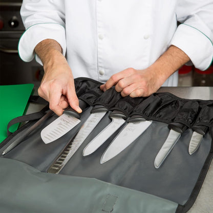 Millennia 8-Piece Knife Roll Set, Black Handles3