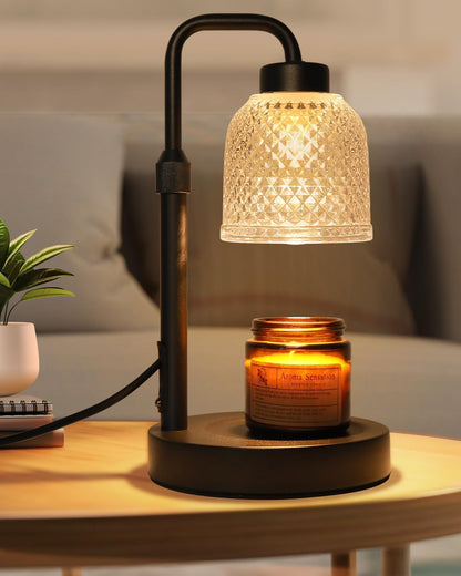 Candle Warmer Lamp with Timer, 2/4/8H Auto-Off Candle Lamp Coalblack1