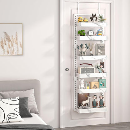 over the Door Pantry Organizer, 6-Tier Adjustable Basket Spice Rack5
