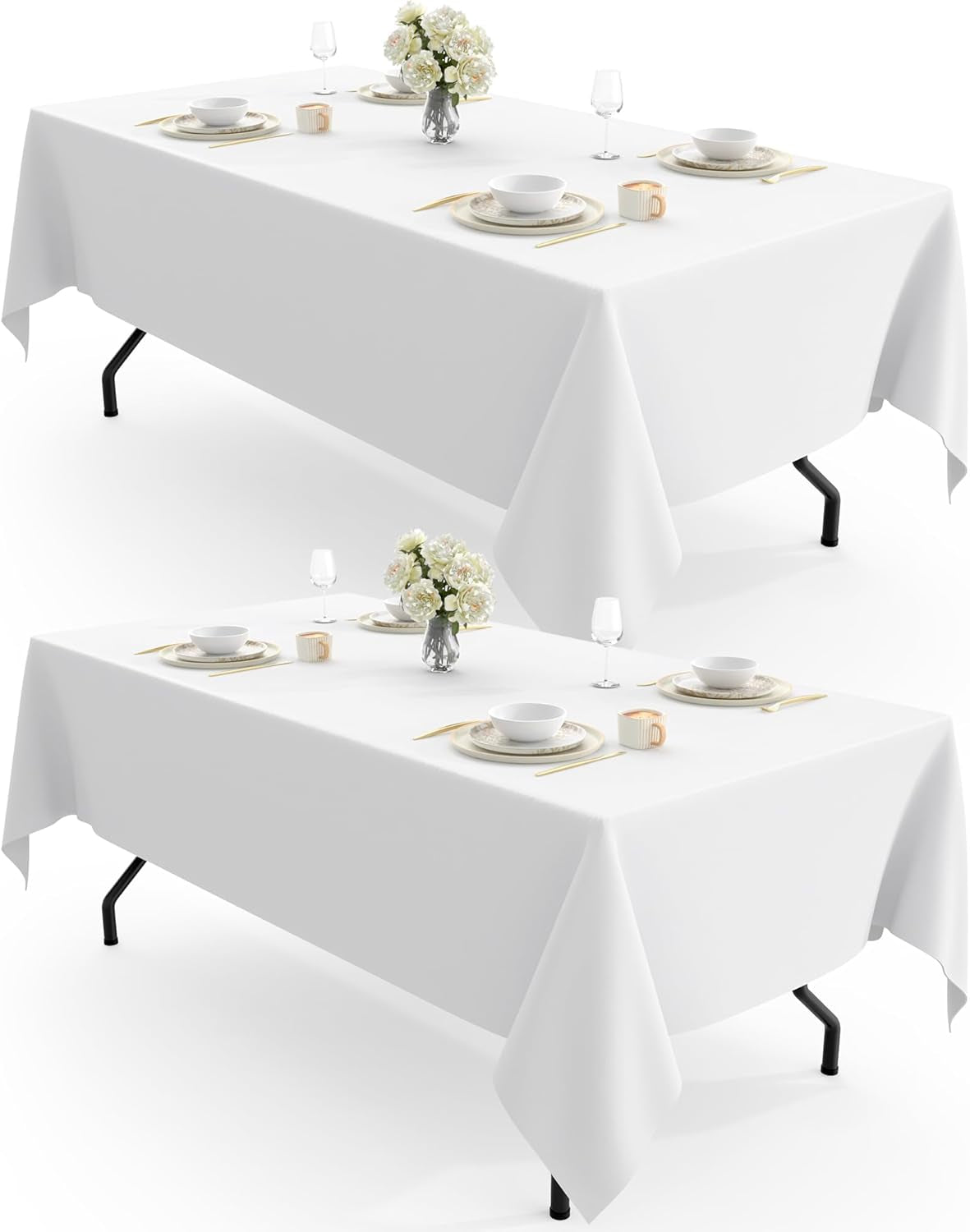 polyester-tablecloth-60-x-102-reusable-washable-2-pack-white-durable-rectangle-for-outdoor-party-picnic-wedding-banquet-birthday