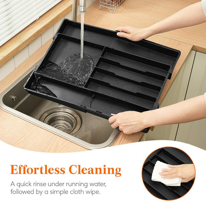 Expandable Silverware Drawer Organizer, Utensil Tray for Kitchen9