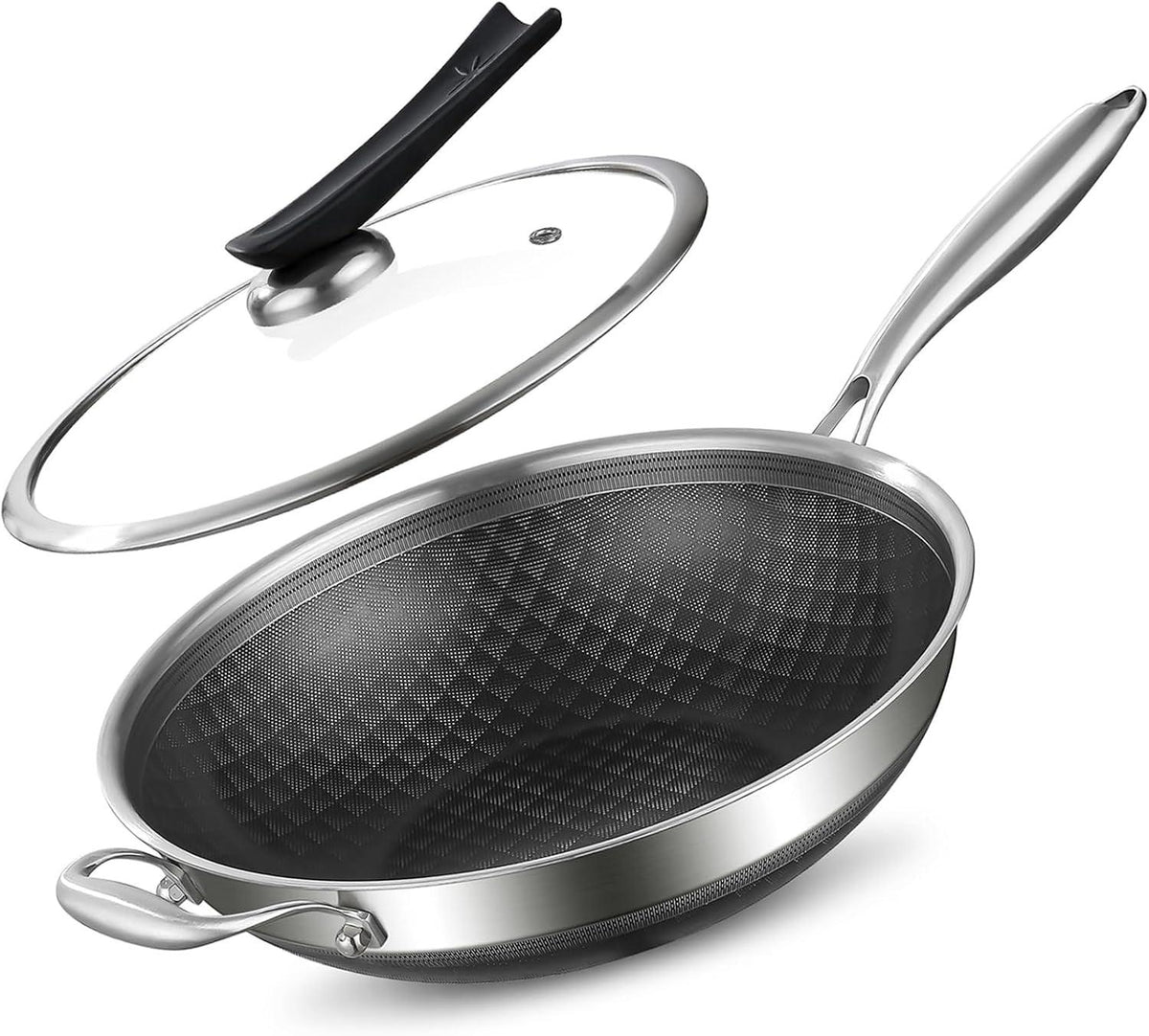 12-inch-tri-ply-stainless-steel-nonstick-wok-with-lid-induction-tri-ply-wok-heats-evenly-works-with-induction-and-is-dishwasher-and-oven-safe-up-to-650-f-for-versatile-cooking