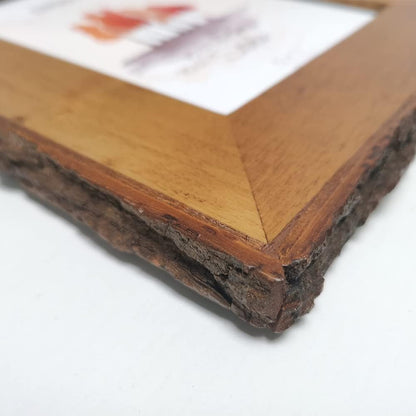 8X10 Live Edge Picture Frames, Rustic Wooden Photo Frame Farmhouse Decor for Tabletop or Wall Display, Natural Brown2