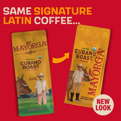 Organic Coffee 2Lb Cafe Cubano Roast - Dark Roast Whole Bean Specialty Grade Coffee, 100% Arabica, Slow Roasted, Bold and Smooth Flavor with Low Acidity - USDA Organic, Non-Gmo, Kosher2