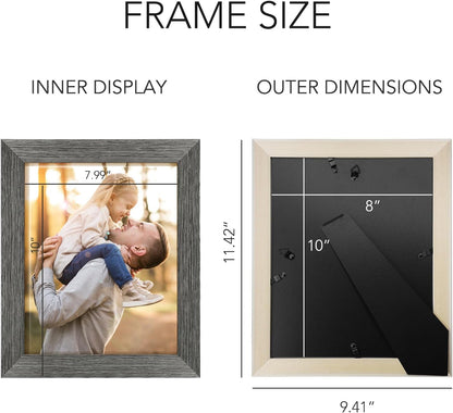 8X10 Picture Frame Set of 6,Rustic Grey Farmhouse Gallery Wall Frame6
