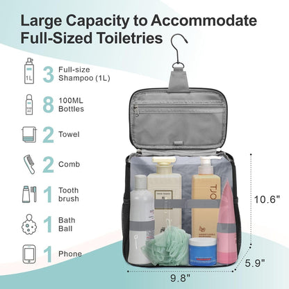 Shower Caddy Portable for Dorm - Shower Bag Fits Full-Size Bottles3