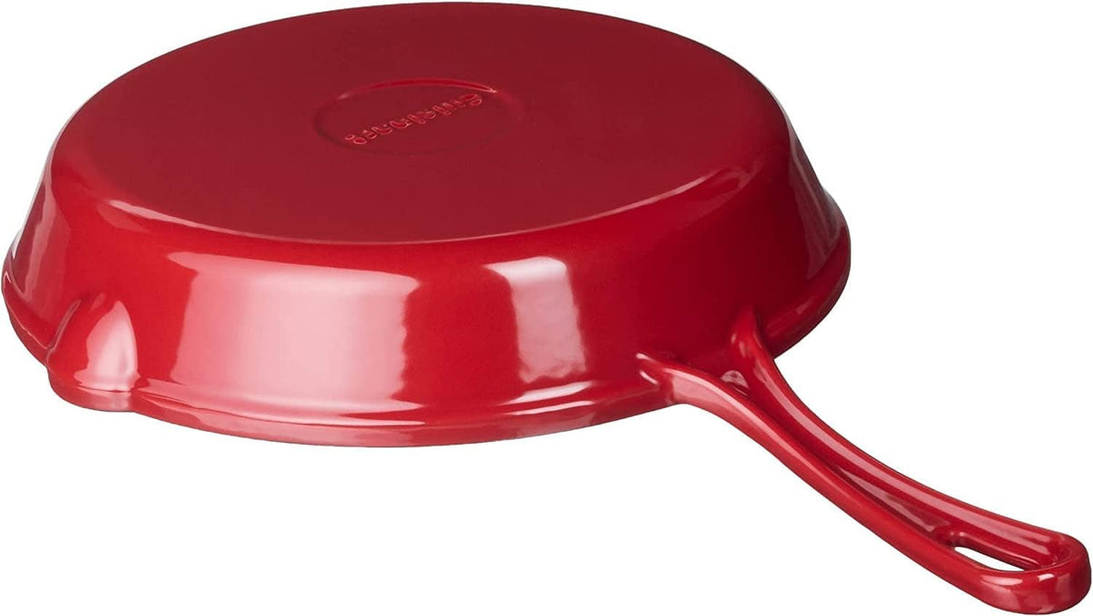 chefs-classic-enameled-cast-iron-10-inch-round-fry-pan-cardinal-red