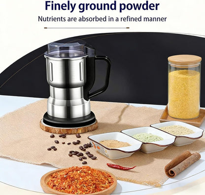 Stainless Steel Electric Grinder, Multi-Functional Electric Grindecoffee Bean & Spice Grinding Machine – Powerful Household Food Processor for Nuts Herbs Seeds Grains & Daily Kitchen Prep | Stainless Steel Electric Grinder,4