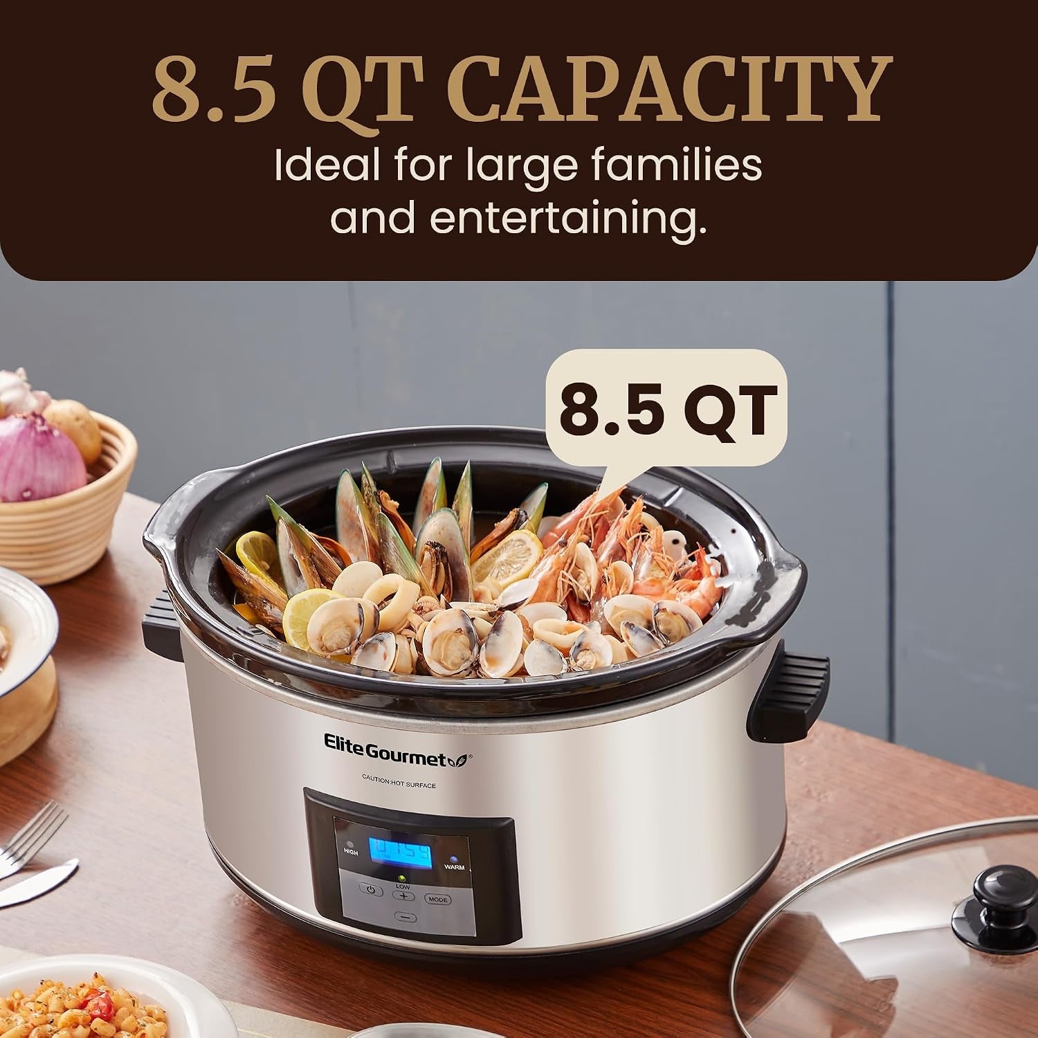 mst-900d-digital-slow-cooker-8-5-qt-stainless-steel-programmable-adjustable-temp-dishwasher-safe-glass-lid-crock-great-for-entrees-sauces-stews-dips