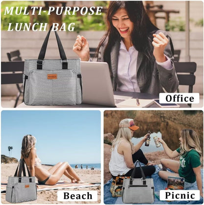 Insulated Lunch Bag Women - Large Tote Lunch Box for Work6