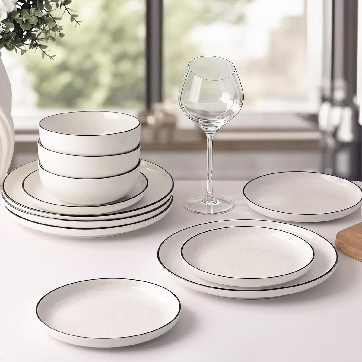 plates-and-bowls-sets-for-4-12-pieces-ceramic-dish-set-white-dinnerware-set-for-kitchen-modern-design-plate-sets-with-black-rim-microwave-and-dishwasher-safe