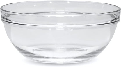 4.2 Quart Fully Tempered Clear Glass Mixing and Prepping Bowl with Safety Rim, Large2