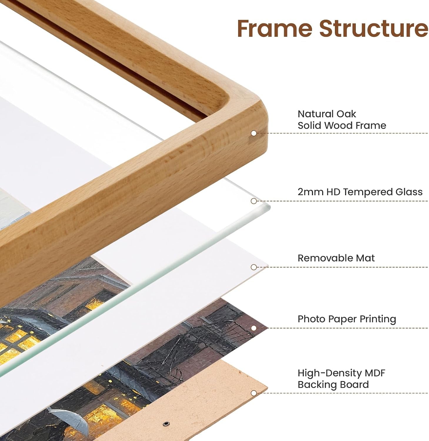 6x8-picture-frame-natural-oak-wood-tabletop-picture-frames-matted-5x7