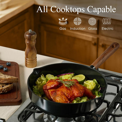 21Pcs Ceramic Cookware Set, Pots and Pans Set | Non-Toxic Healthy Cooking Set with Silicone Lids, Dishwasher Safe, Even Heating, with Steamer & Silicone Trivet, PFAS FREE6