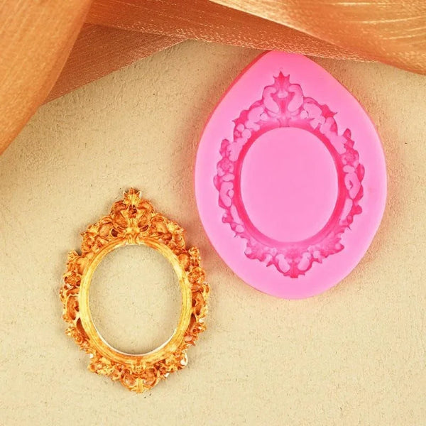 9 PCS Picture Frames Fondant Silicone Molds,  Vintage Style Photo Frame Moulds for Cake Decorating Cupcake Topper Chocolate Candy Polymer Clay5