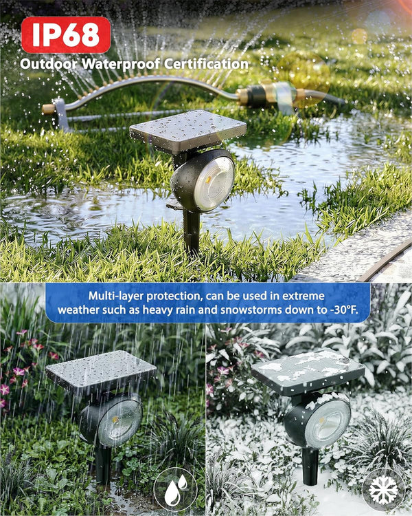 Focusing Solar Spot Lights Outdoor Waterproof, RGB+3CCT Tree Uplights 4Pack5