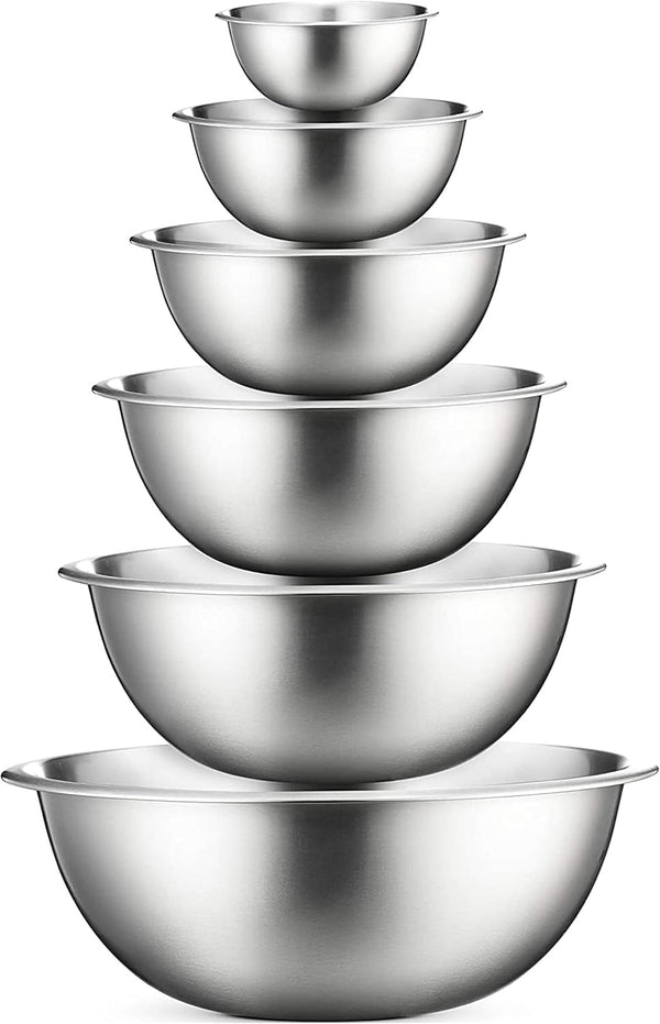 Stainless Steel Mixing Bowls Set, 6-Piece Metal Bowls1