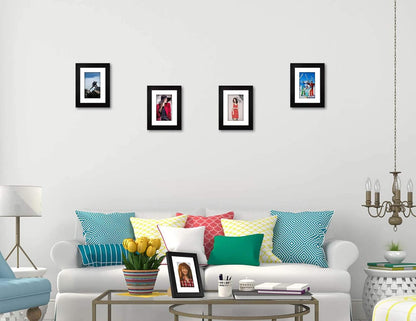 5X7 Black Picture Frames Natural Solid Wood Environmental Paint Photo Frame for Table or Wall Decorate, 4 Pack6