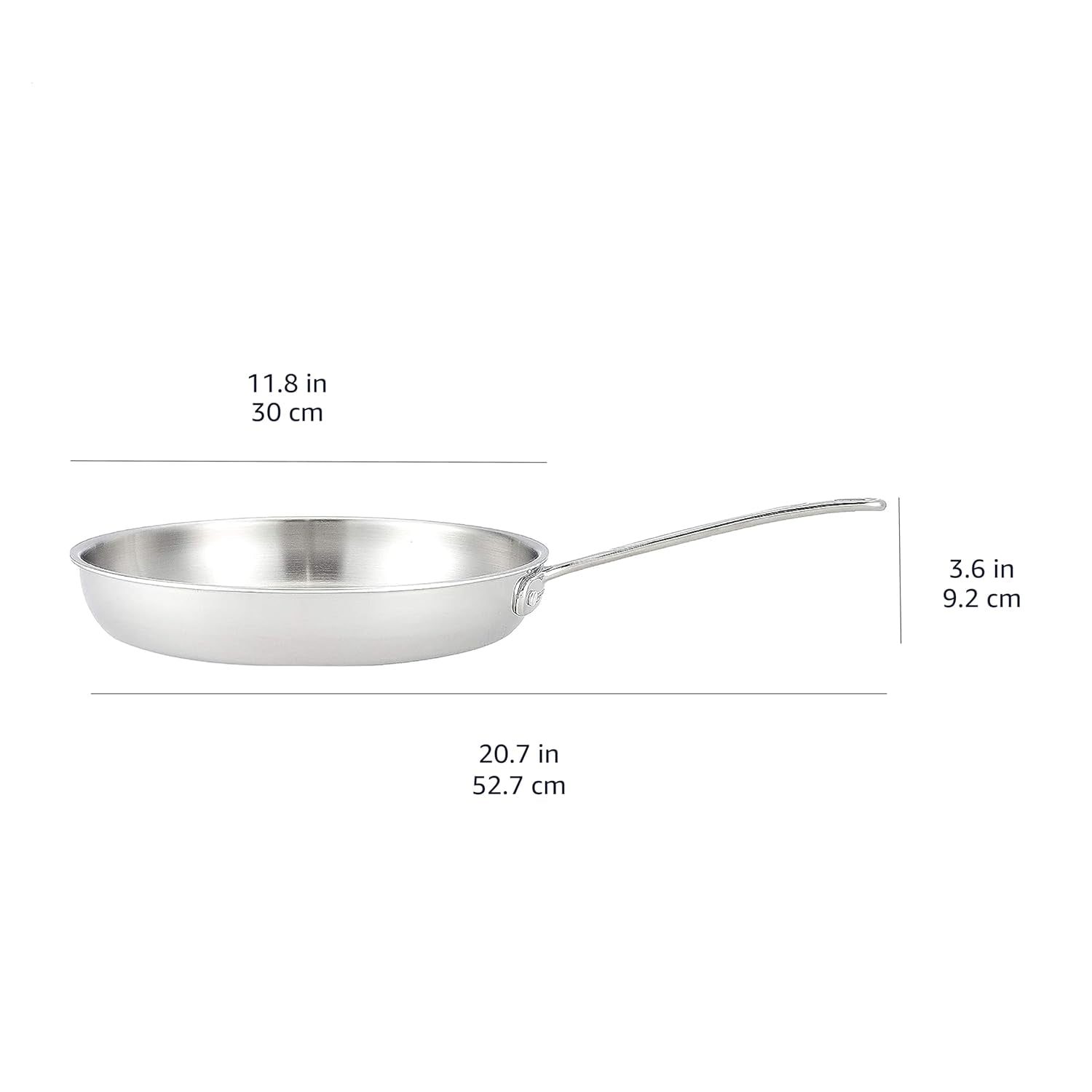 tri-ply-stainless-steel-fry-pan-12-inch-silver-evenly-distributes-heat-sturdy-handle