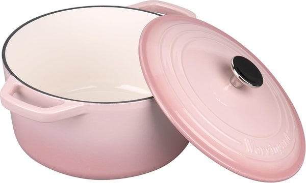 Enameled Cast Iron Dutch Oven Pot with Lid, for Bread Baking, round Bread Oven- Include Sourdough Bread Baking Supplies Set, 4.5QT, Pink5