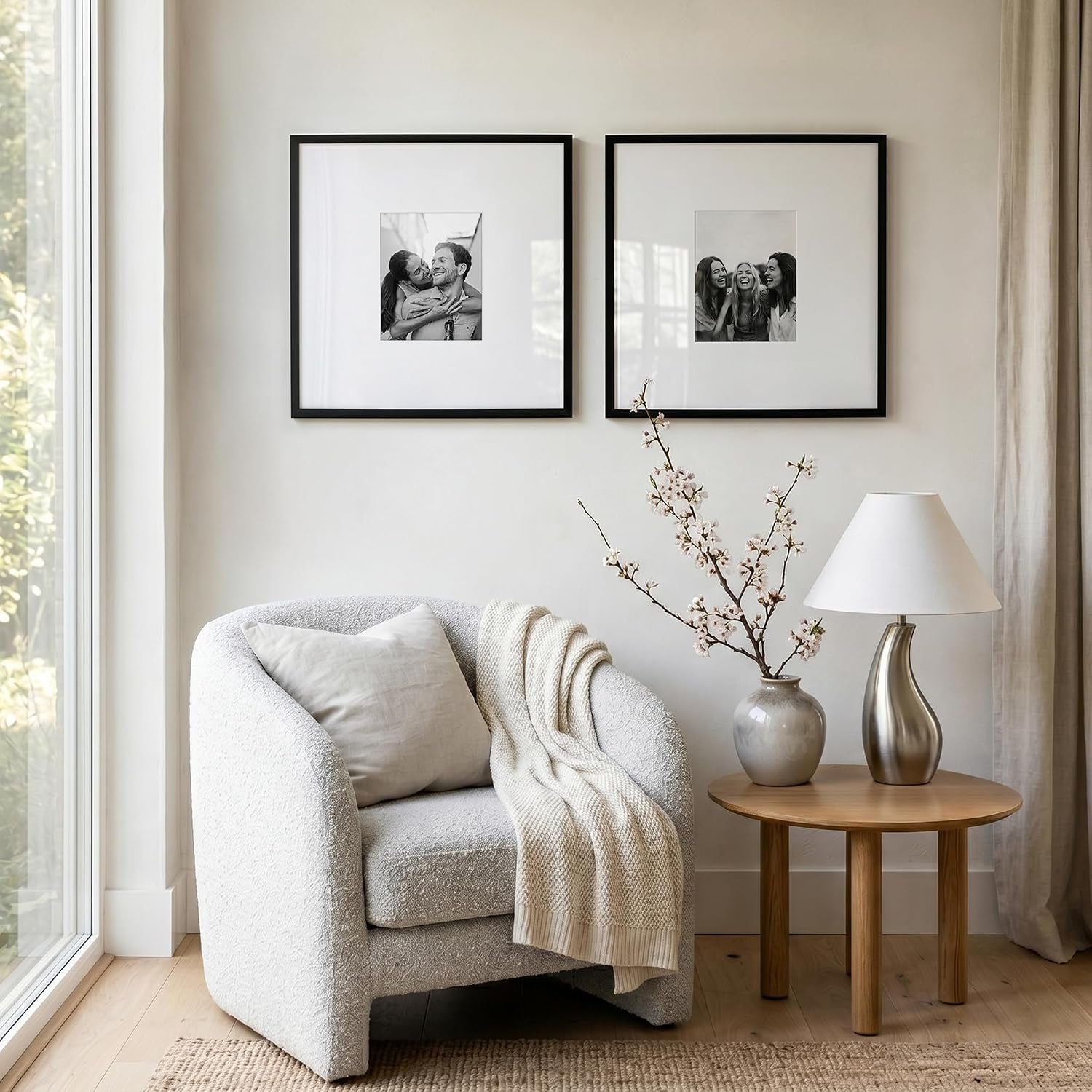 20x20-poster-frame-matted-to-8x10-slim-molding-black