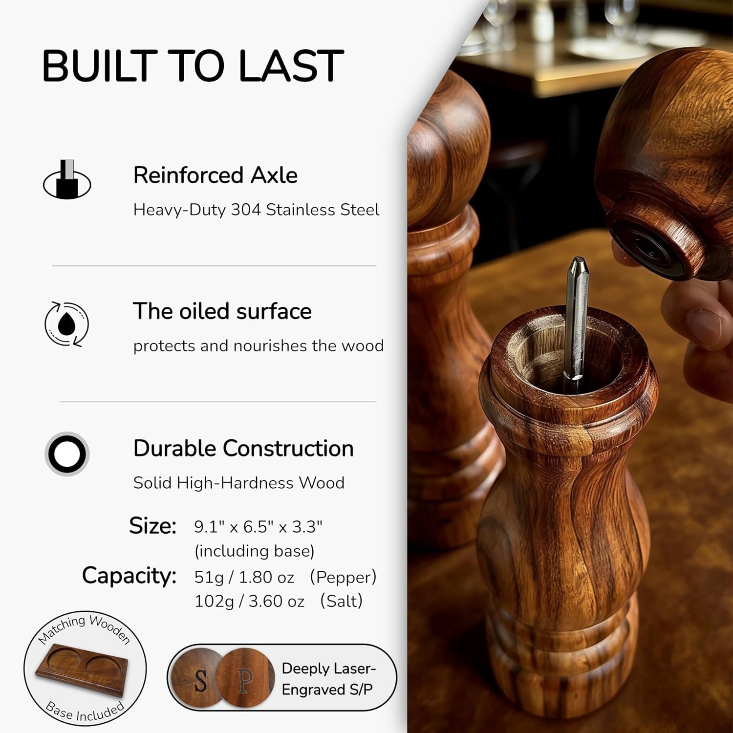 wooden-salt-and-pepper-grinder-set-manual-salt-and-pepper-mill-with-ceramic-stainless-steel-core-refillable-salt-grinder-with-external-adjustable-coarseness-9-tall-beech