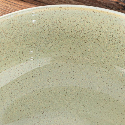 11-Inch Ceramic Serving Bowl, 135 Oz (Approx. 4 Quarts) Large Salad & Mixing Bowl with Striped Glaze Finish（Flambe Green）6