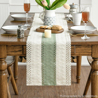 Light Green Farmhouse Rustic Table Runner 12X72 Inch2