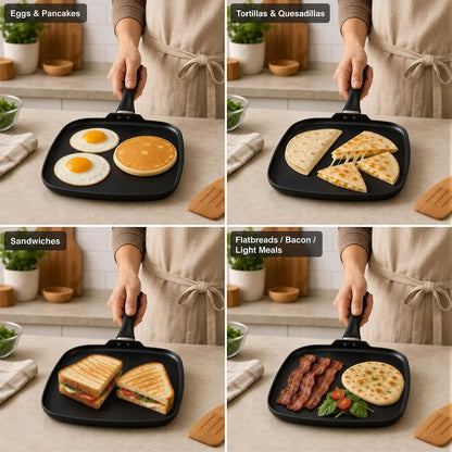 10 Inch Square Griddle Pan, Nonstick Grill Pan for Cooking Eggs, Omelettes, and More, Griddle Cookware, PFOA Free7