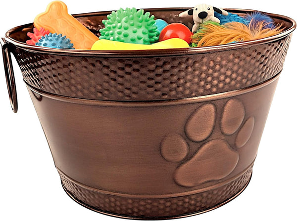 Metal Indestructible Dog Toy Bin - Chew-Proof Storage Bin1