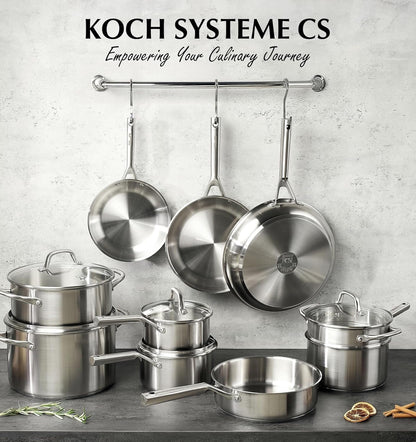 Stainless Steel Cookware Set 17 Piece with 5 Layer Base, Professional 18/10 Stainless Steel Pots and Pans Set, Oven Safe, Induction Ready, Non-Toxic Kitchen Cookware Set2