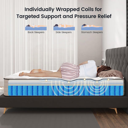 10 Inch Twin Hybrid Mattress, Pocket Spring Medium in Box4