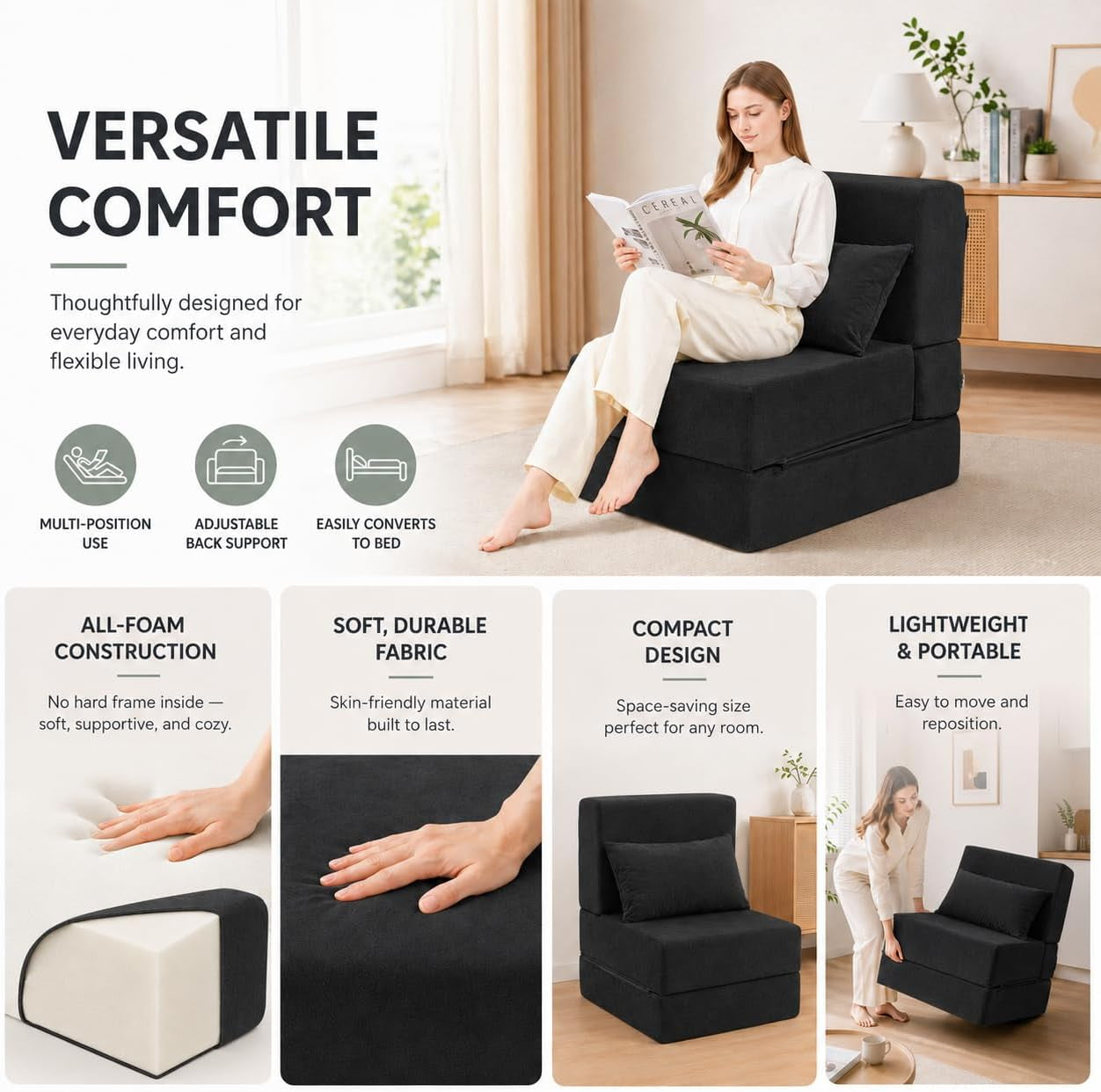 folding-sofa-bed-convertible-sleeper-chair-no-assembly-black