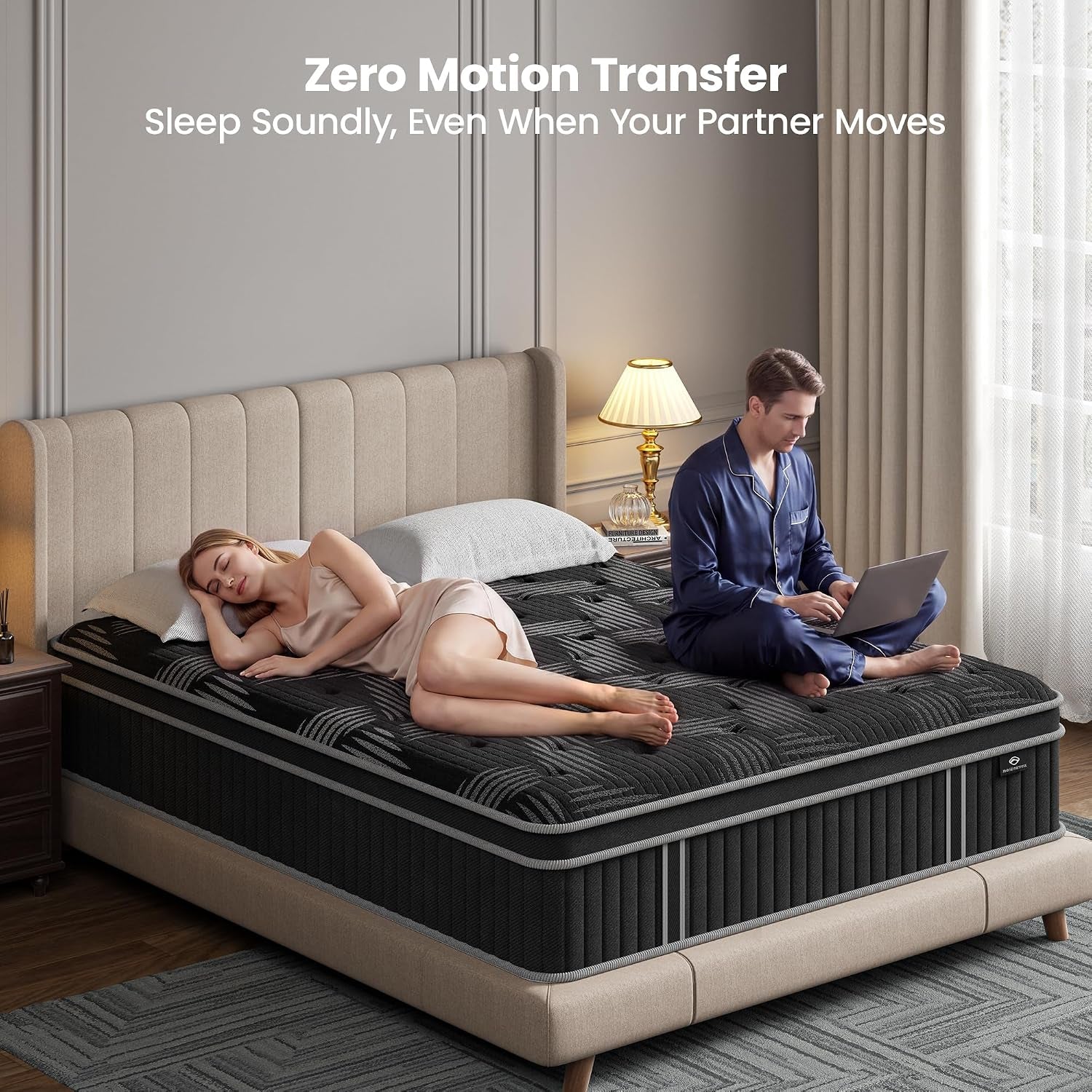 12-full-mattress-pocket-spring-pressure-relief-gel-memory-foam