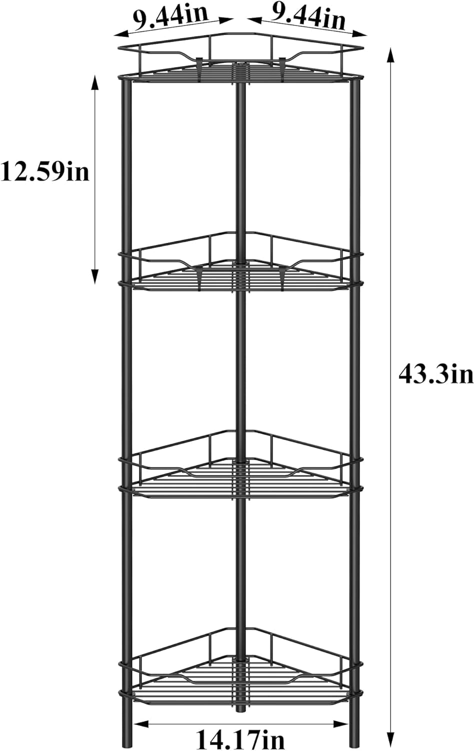 4-tier-floor-standing-corner-shower-caddy-organizer-shelf-with-hooks-bathroom-shelves-stand-rack-black