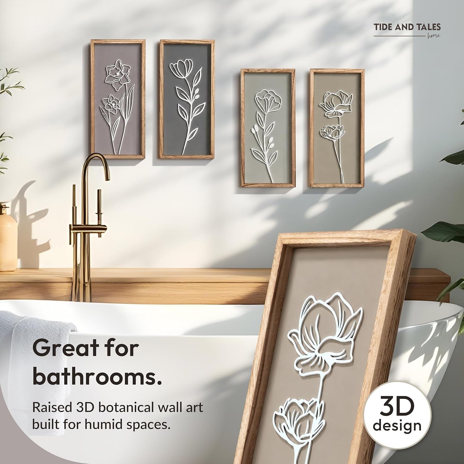 3d-framed-wall-art-set-of-4-floral-boho-wall-decor-7-x-16-lightweight-wooden-ready-to-hang-wall-decor-for-living-room-bathroom-bedroom-or-office-botanical-farmhouse