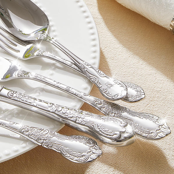 Silverware Set for 4, 20 Piece Flatware Set, 18/10 Stainless Steel | Vintage Carved Handles, Mirror Polished, Dishwasher Safe, Rust Resistant, for Home, Weddings & Housewarming5