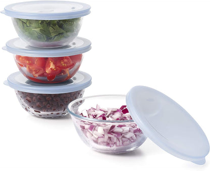OXO 11205500 Good Grips 8-Piece Glass Prep Bowl Set, One Size, Clear1