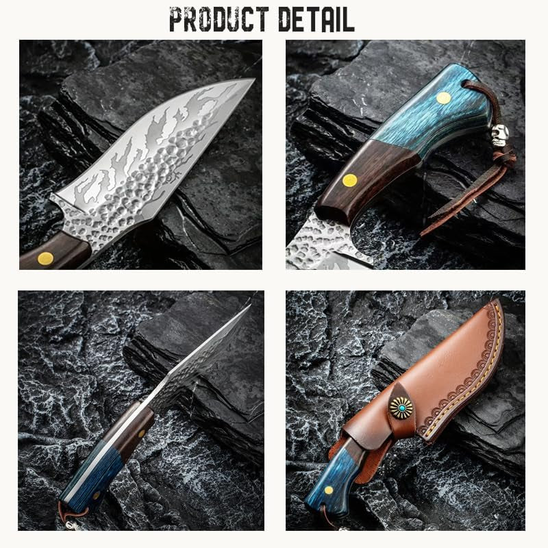 meat-cleaver-stainless-steel-handmade-forge-boning-knife-kitchen-chef-knife-butcher-knives-wooden-handle