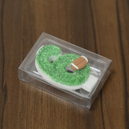 Football Birthday Number Candles for Cake Green Number 1 Candle 1St Football Cake Topper Cupcake Topper for Football Birthday Party Decorations Supplies Favors5